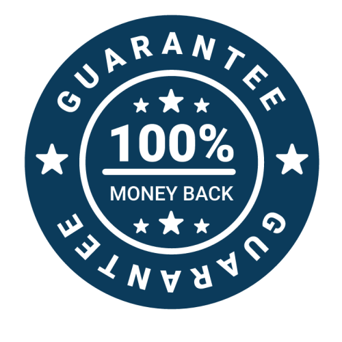100% money Back Guarantee